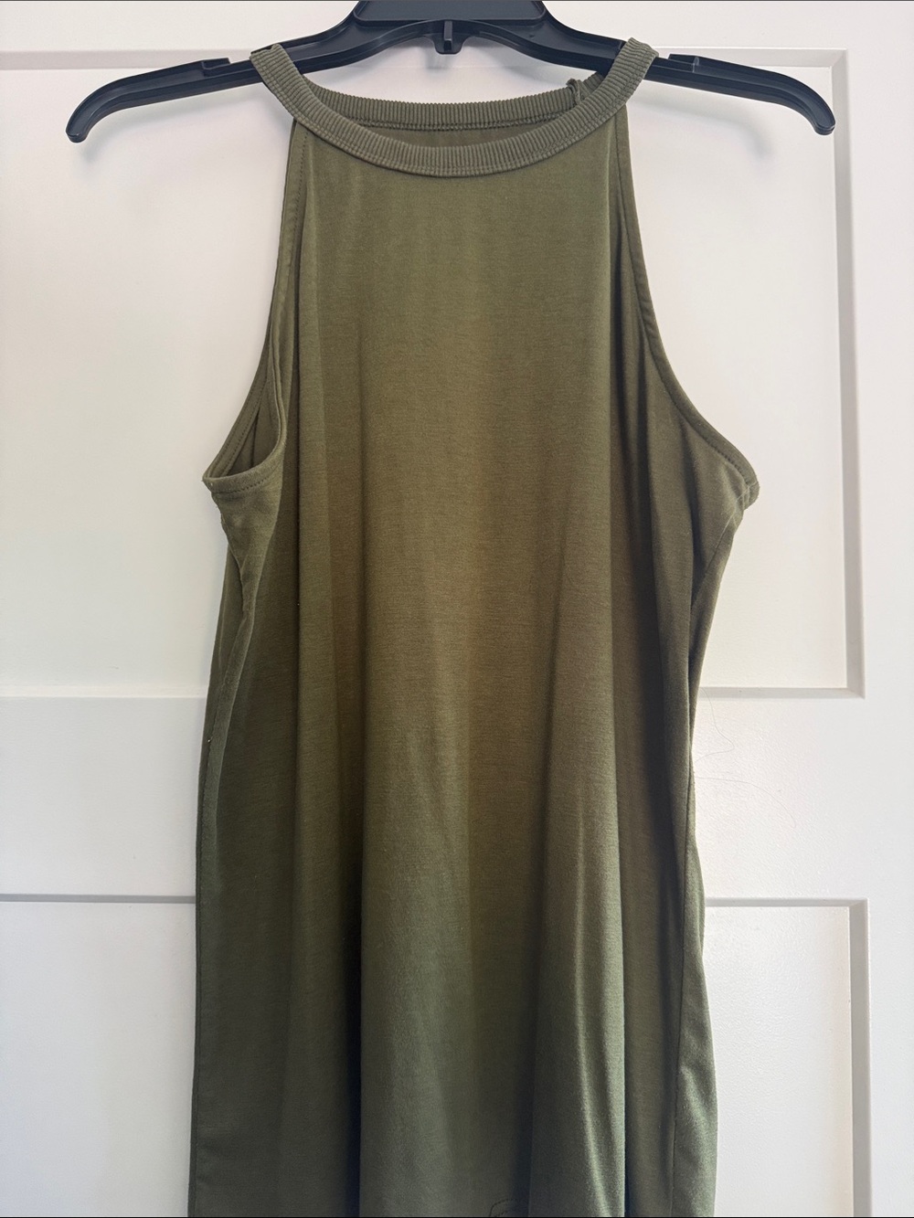 Women’s Olive Green High-Neck Tank Top